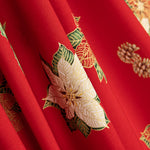 Poinsettia Weihnachts-Popeline Rot - Ribes y Casals