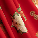 Poinsettia Weihnachts-Popeline Rot - Ribes y Casals