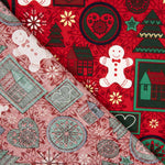 Popeline Weihnachtsdruck Rot - Ribes y Casals