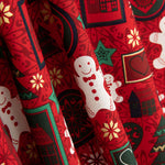 Popeline Weihnachtsdruck Rot - Ribes y Casals