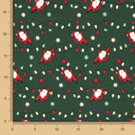 Popeline Weihnachtsmann Grün - Ribes y Casals