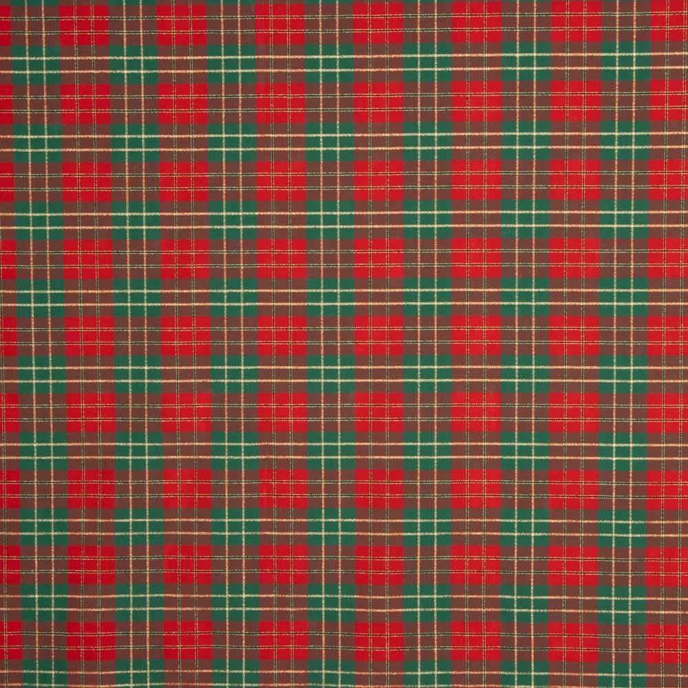 Weihnachts-Popeline Lurex Kariert Weihnachts-Popeline Rot - Ribes y Casals