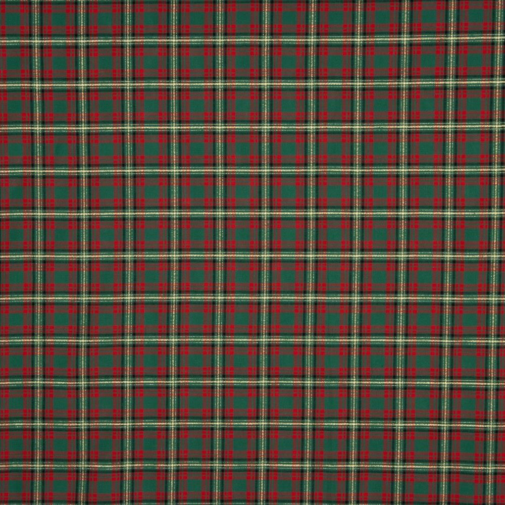 Weihnachten Tartan Popeline Lurex Rot y Grün - Ribes y Casals