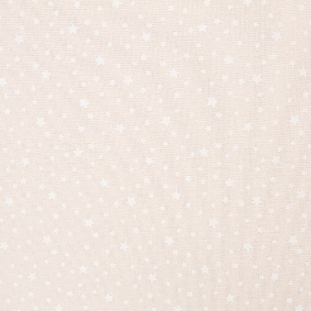 Bio-Popeline Sterne Beige Hintergrund - Ribes y Casals