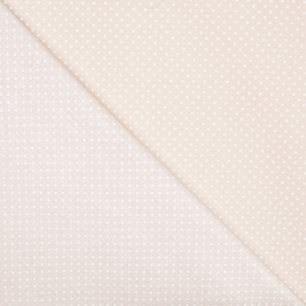 Bio-Popeline Polka Dot Beige Hintergrund - Ribes y Casals