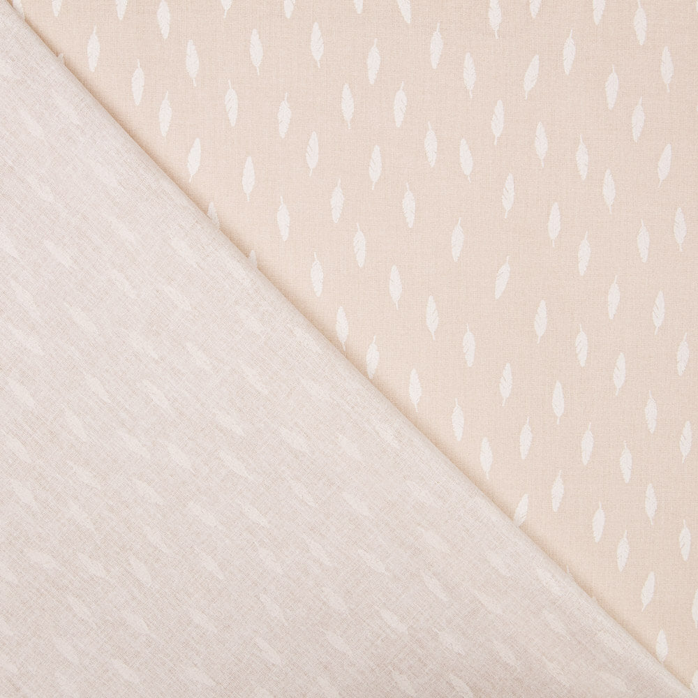 Bio-Popeline Federn Beige Hintergrund - Ribes y Casals