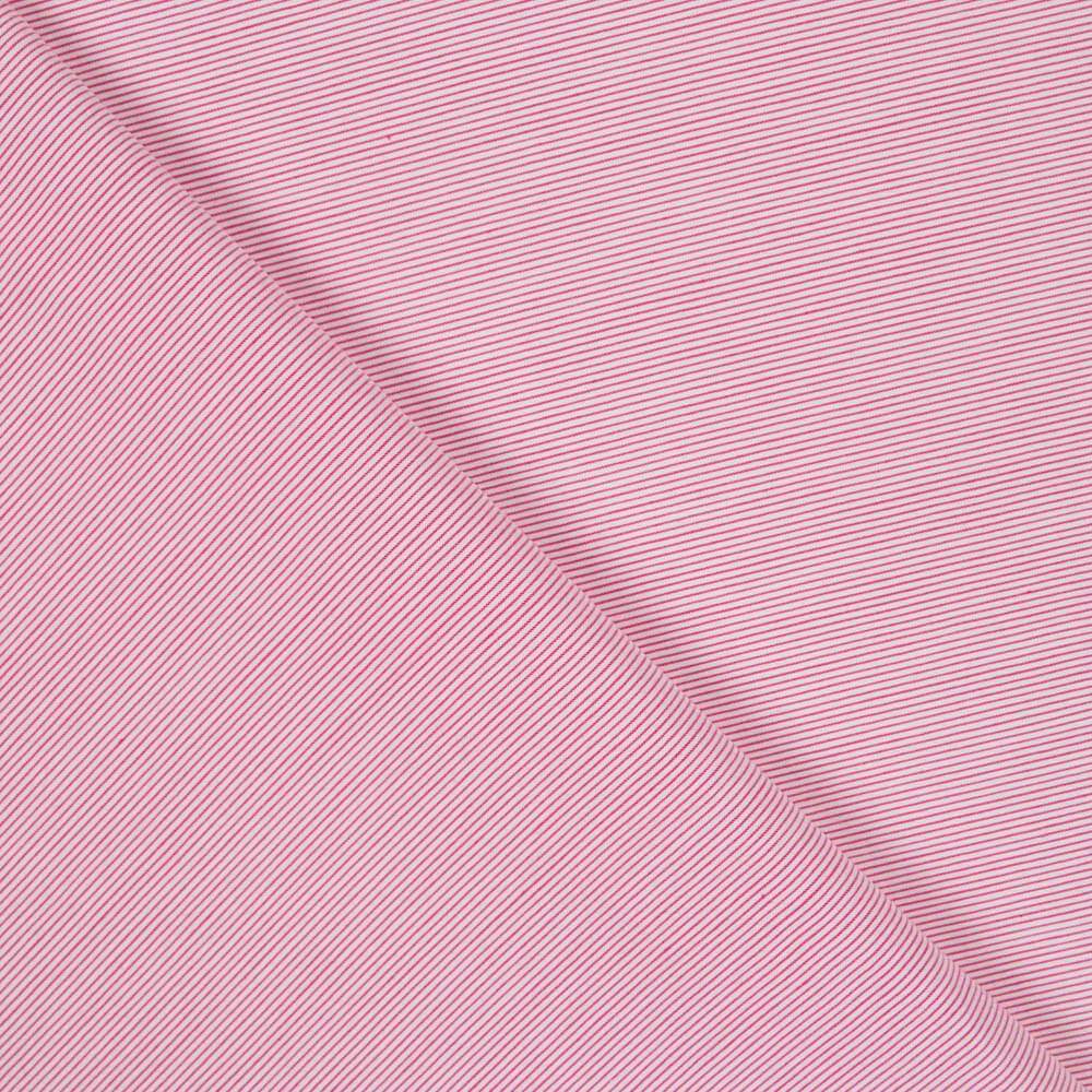 Popeline Elasthan Baumwolle Baumwolle Tausend Streifen Rosa - Ribes y Casals