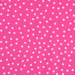 Popeline Spandex Polka Dots Weiß Popeline 7mm Fuchsia - Ribes y Casals
