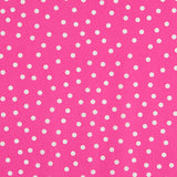 Popeline Spandex Polka Dots Weiß Popeline 7mm Fuchsia - Ribes y Casals
