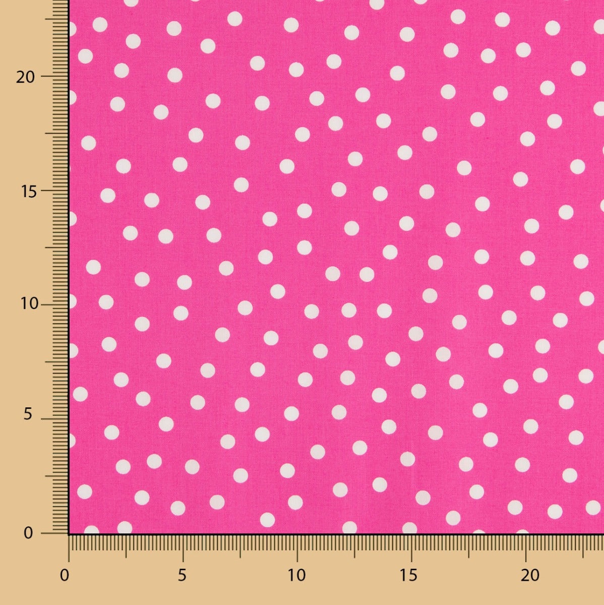 Popeline Spandex Polka Dots Weiß Popeline 7mm Fuchsia - Ribes y Casals