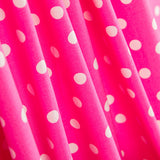 Popeline Spandex Polka Dots Weiß Popeline 7mm Fuchsia - Ribes y Casals