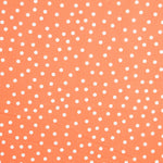 Popeline Spandex Polka Dots Weiß Popeline 7mm Tangerine - Ribes y Casals