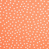 Popeline Spandex Polka Dots Weiß Popeline 7mm Tangerine - Ribes y Casals