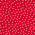 Weiß Polka Dots Spandex Popeline Weiß 7mm Rot - Ribes y Casals