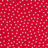 Weiß Polka Dots Spandex Popeline Weiß 7mm Rot - Ribes y Casals