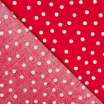Weiß Polka Dots Spandex Popeline Weiß 7mm Rot - Ribes y Casals