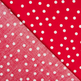 Weiß Polka Dots Spandex Popeline Weiß 7mm Rot - Ribes y Casals