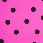 Schwarz gepunktete Spandex-Popeline 30mm Fuchsia - Ribes y Casals