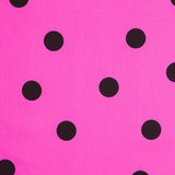Schwarz gepunktete Spandex-Popeline 30mm Fuchsia - Ribes y Casals