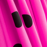 Schwarz gepunktete Spandex-Popeline 30mm Fuchsia - Ribes y Casals