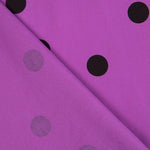 Spandex Popeline Polka Dots Schwarz 30mm Mauve - Ribes y Casals