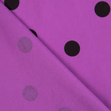 Spandex Popeline Polka Dots Schwarz 30mm Mauve - Ribes y Casals