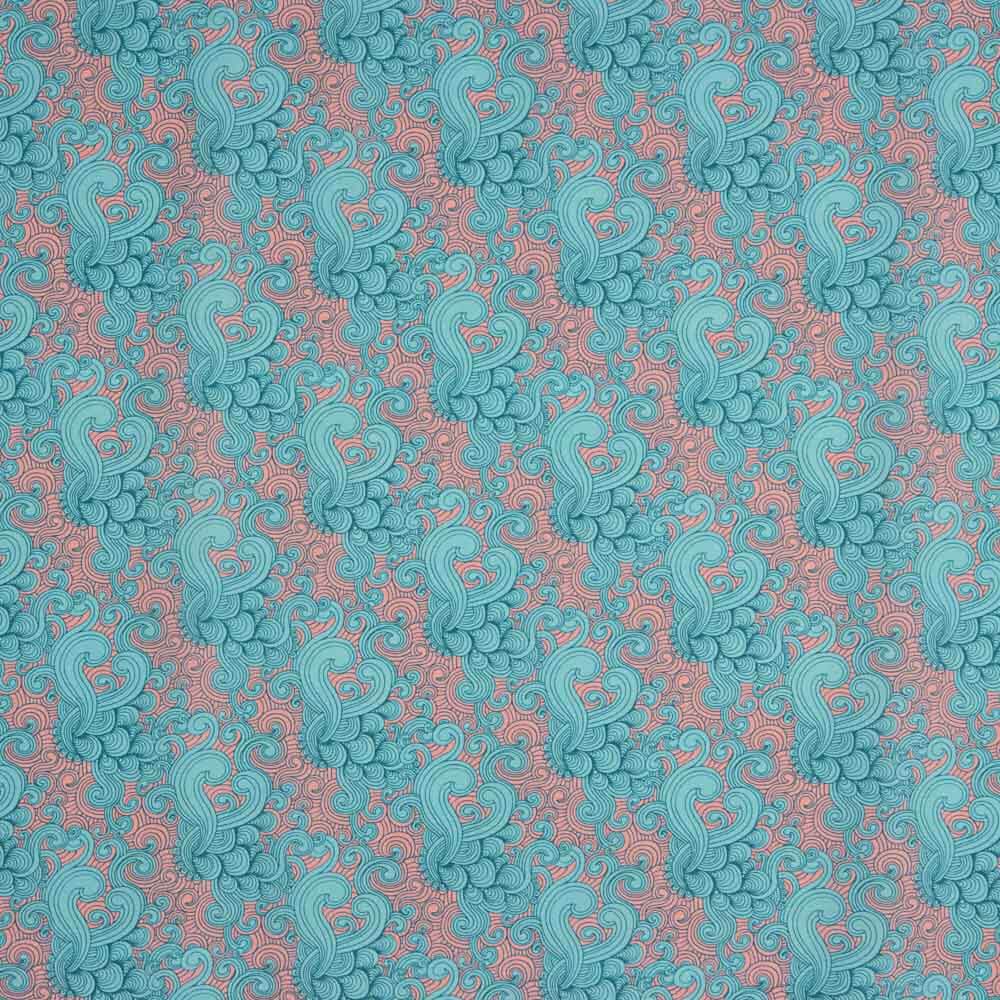 Voile Baumwolle Supima Druck 07 Grün - Ribes y Casals