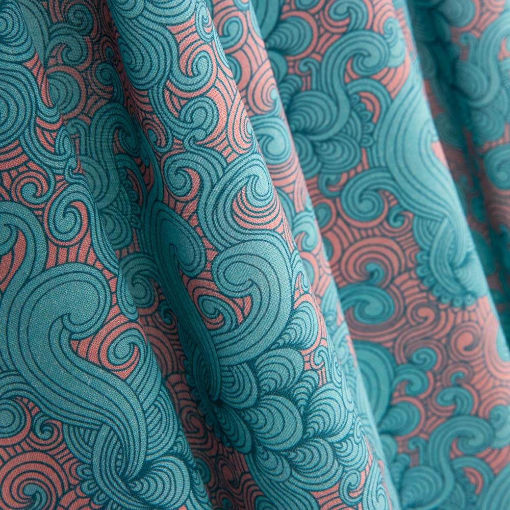 Voile Baumwolle Supima Druck 07 Grün - Ribes y Casals
