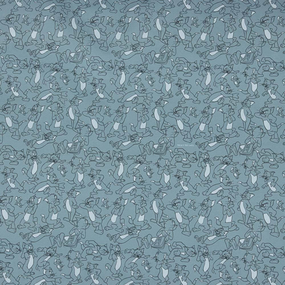 Tom y Jerry Baumwolle Popeline Blau - Ribes y Casals