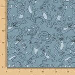 Tom y Jerry Baumwolle Popeline Blau - Ribes y Casals