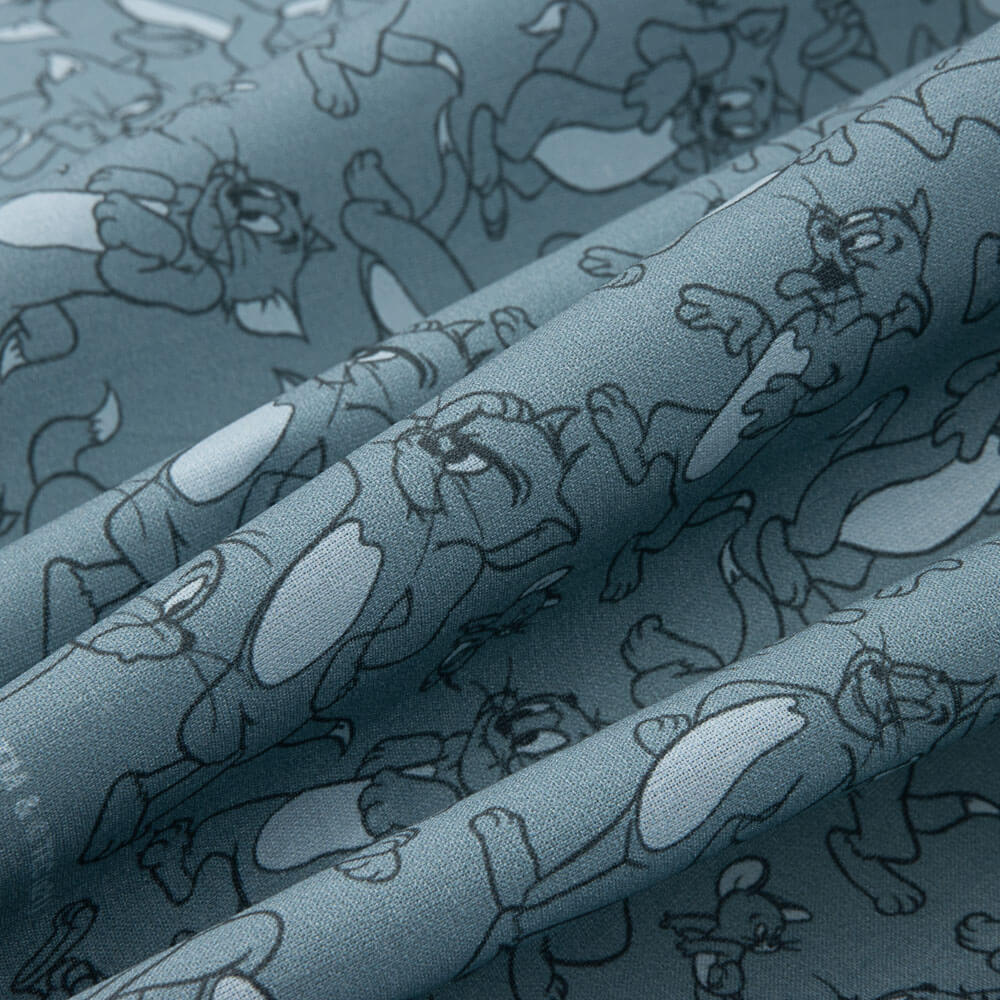 Tom y Jerry Baumwolle Popeline Blau - Ribes y Casals