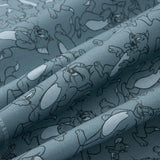 Tom y Jerry Baumwolle Popeline Blau - Ribes y Casals