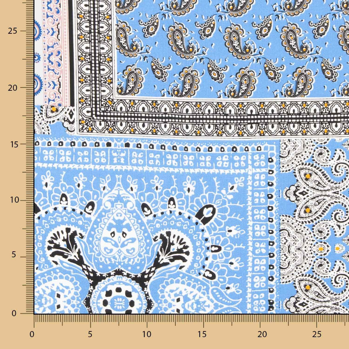 Viskose Popeline Bandana Blau - Ribes y Casals