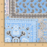 Viskose Popeline Bandana Blau - Ribes y Casals