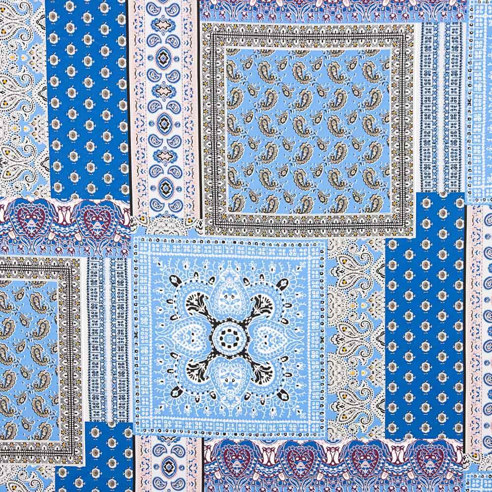 Viskose Popeline Bandana Blau - Ribes y Casals
