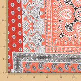 Viskose Popeline Bandana Rot - Ribes y Casals