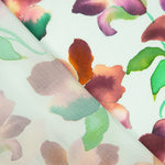 Viskose Popeline Blumen Wasser - Ribes y Casals
