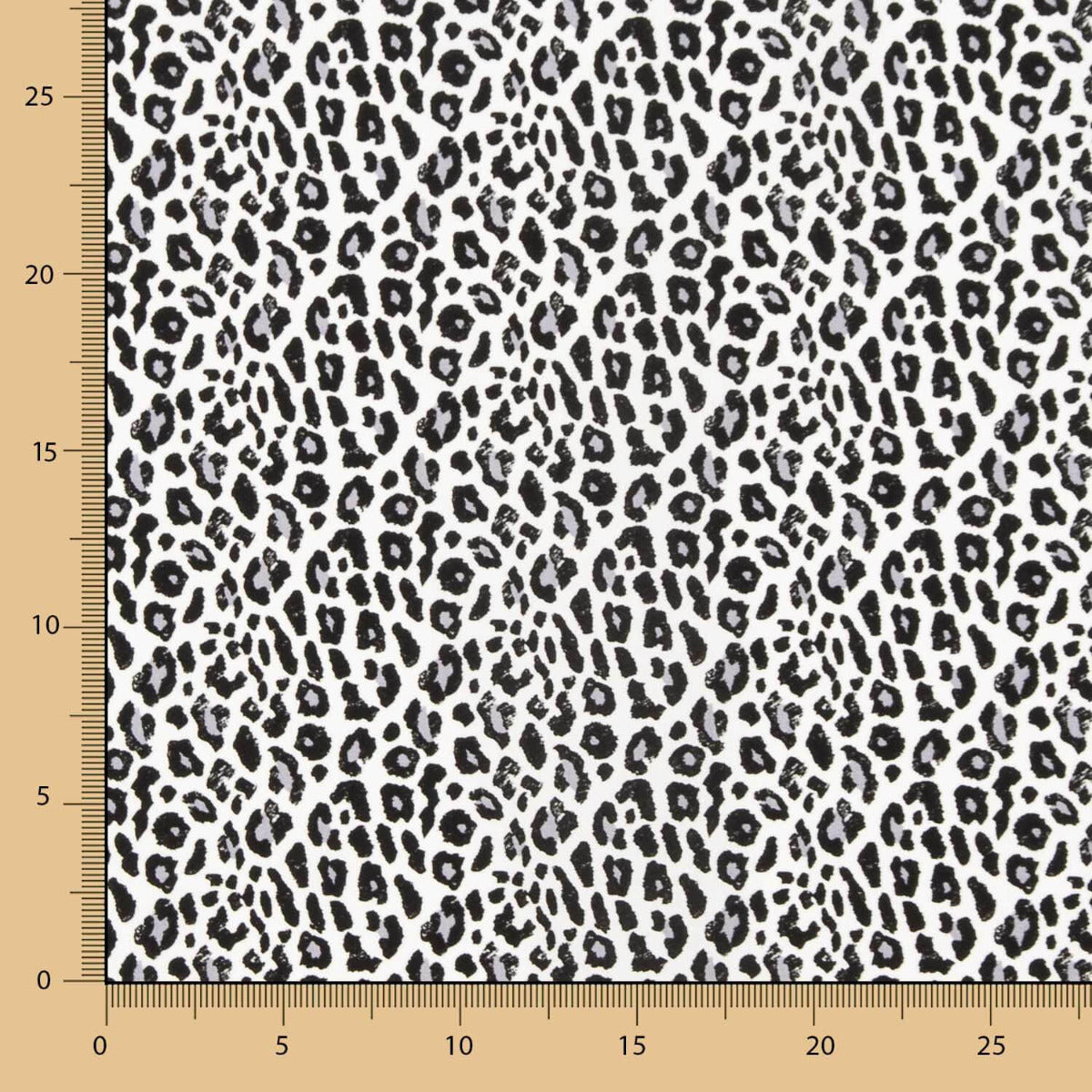 Leopard Viskose Popeline Grau - Ribes y Casals