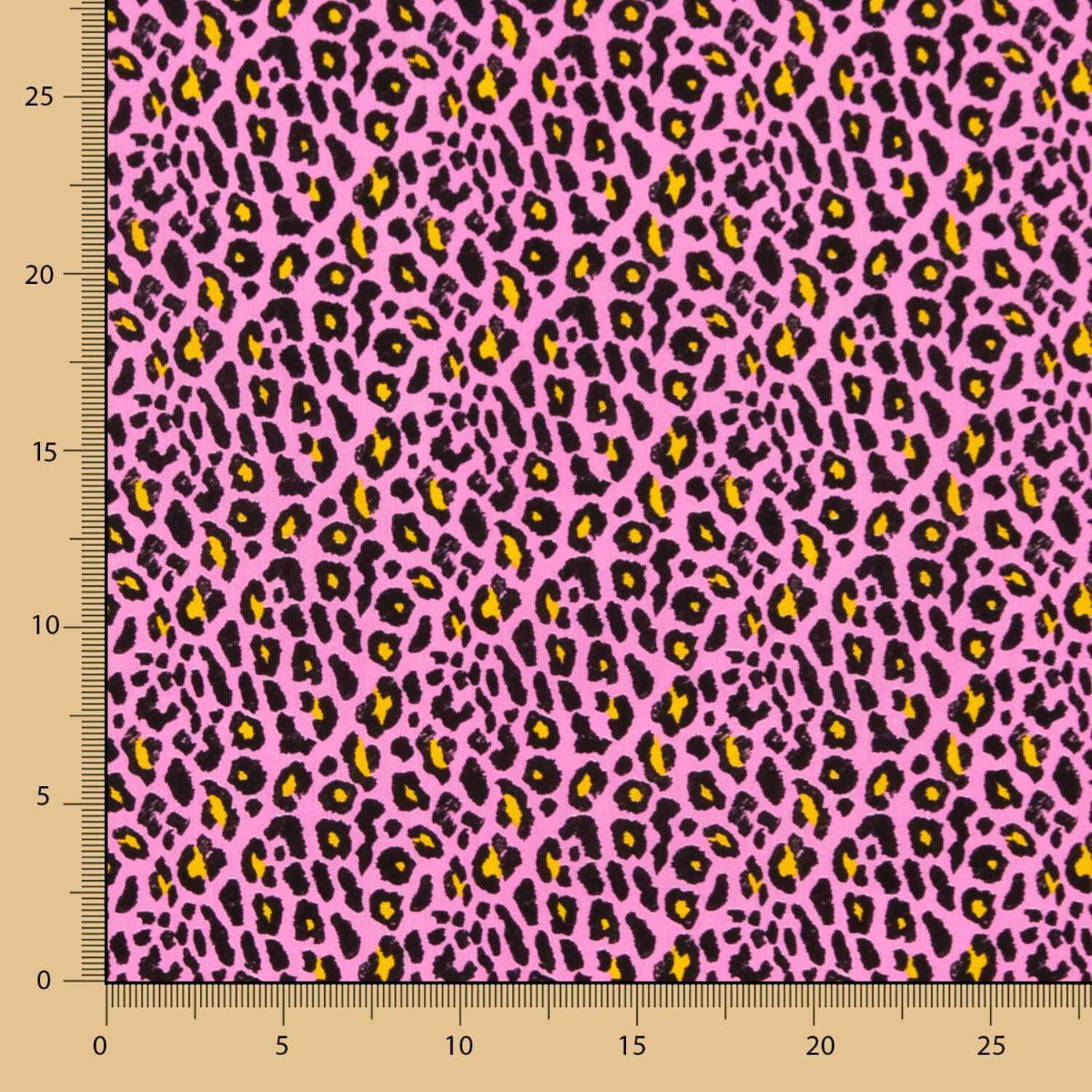 Popeline Viskose Leopard Rosa - Ribes y Casals