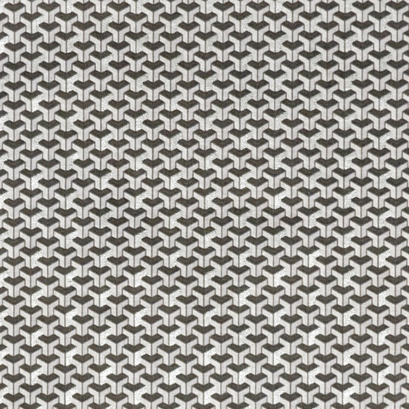 3D-Baumwoll-Popeline 3D-Glitzer Silber - Ribes y Casals