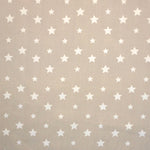 Baumwolle Popeline Sterne Beige - Ribes y Casals