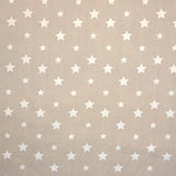 Baumwolle Popeline Sterne Beige - Ribes y Casals