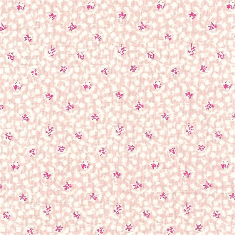 Popeline Baumwolle Kleine Blume Rosa - Ribes y Casals