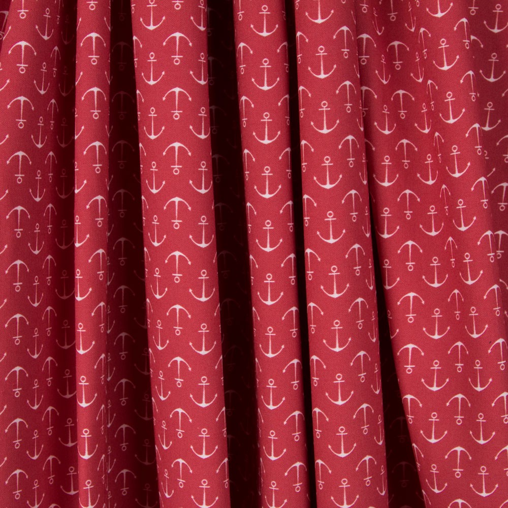 Matrosen-Baumwollpopeline Rot - Ribes y Casals