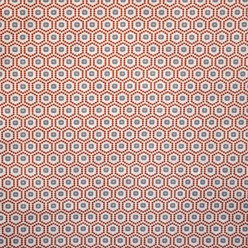 Popeline Baumwolle Waben Baumwolle Popeline Orange Polka Dot - Ribes y Casals