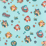 Patrulla Canina Baumwolle Popeline Grün - Ribes y Casals