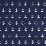Marineblaue Anker-Baumwollpopeline - Ribes y Casals