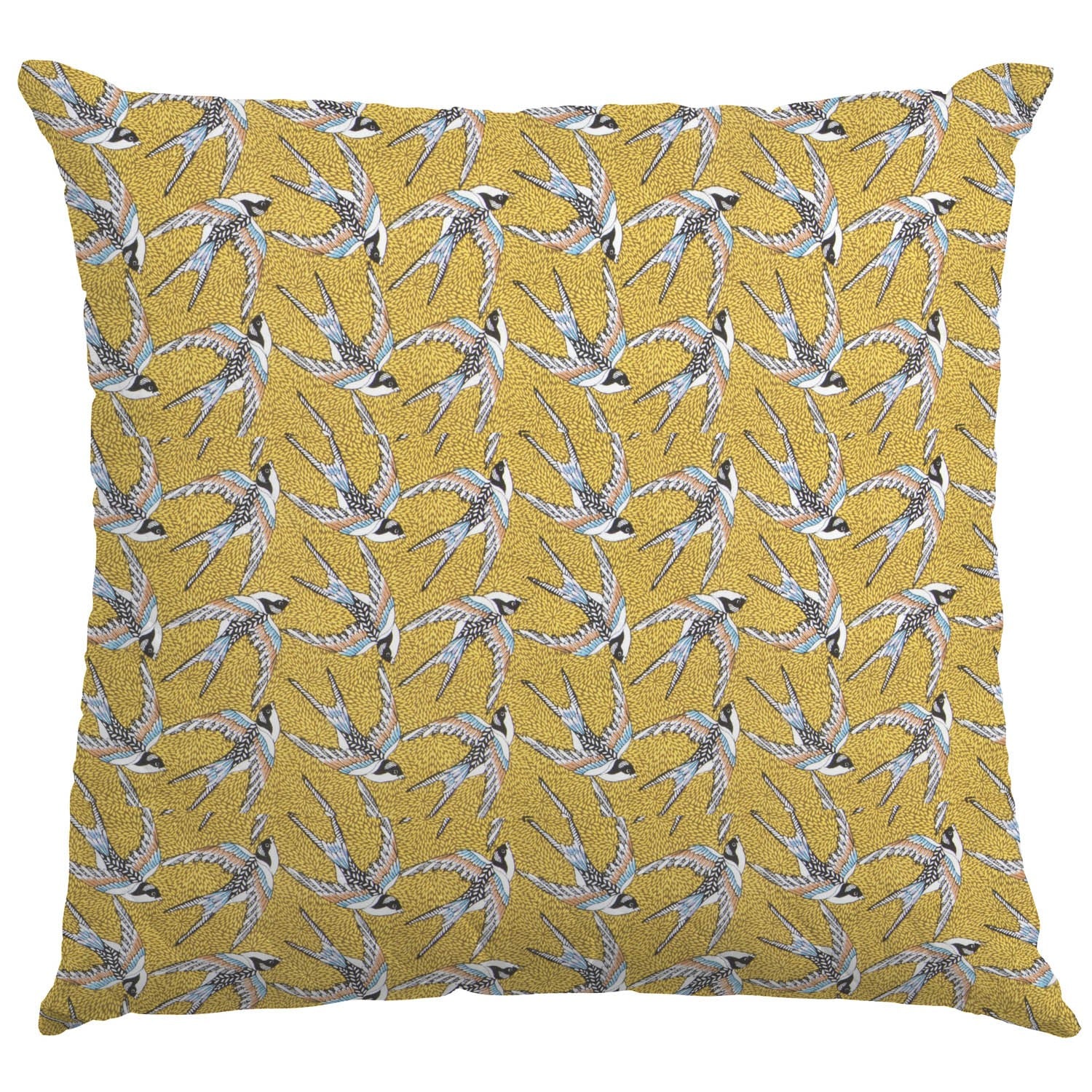 Baumwollpopeline Birds Ocker - Ribes y Casals