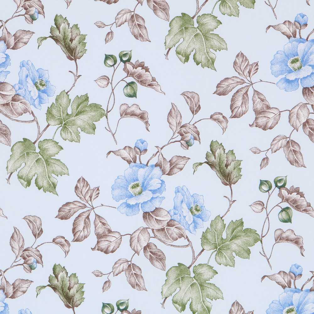 Baumwolle Popeline Bouquet Blau - Ribes y Casals