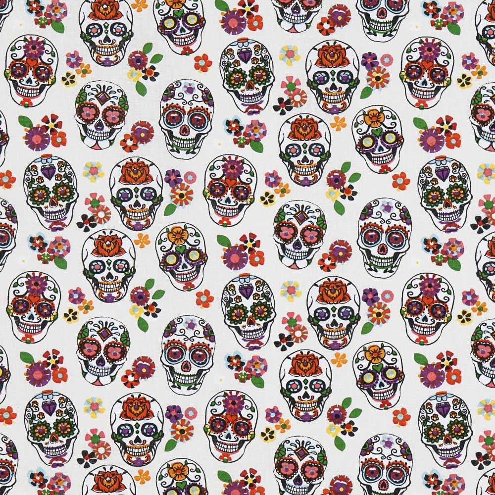 Calaveras Baumwolle Popeline - Ribes y Casals